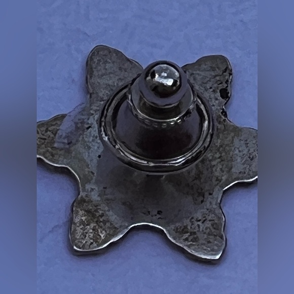 Vintage 925 Silver Snowflake spider web Brooch Pin Winter - Picture 3 of 5